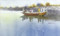Farooq Aftab, 14 x 21 Inch, Watercolor on Paper, Seascape Painting, AC-FQB-002